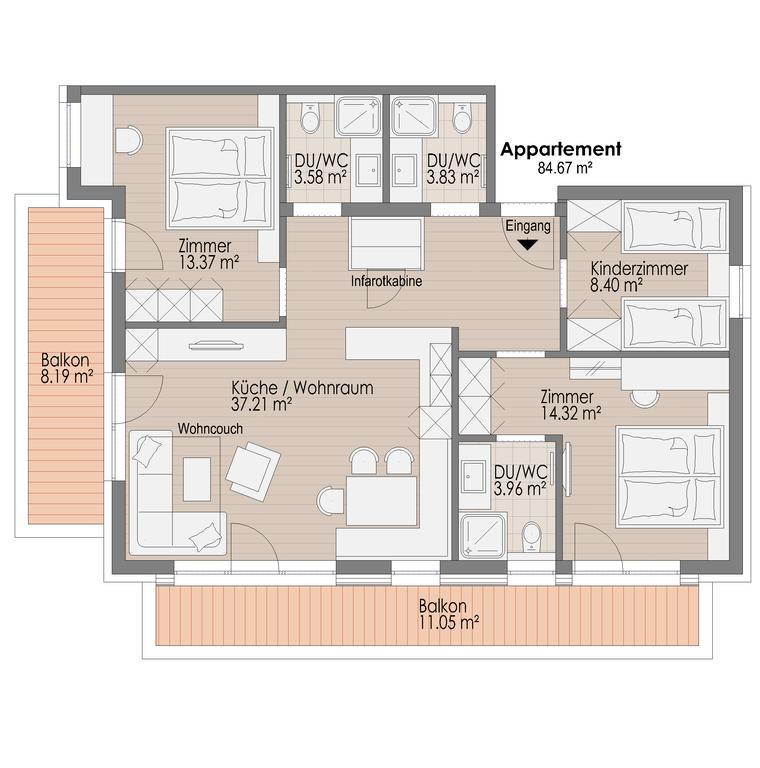 Lux Appartements 이스크글 객실 사진